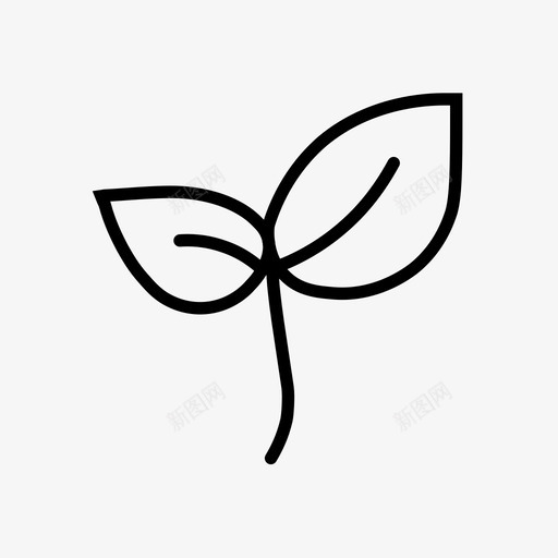 植物绿色叶图标svg_新图网 https://ixintu.com 农业 农业和园艺第一卷 叶 植物 绿色 自然