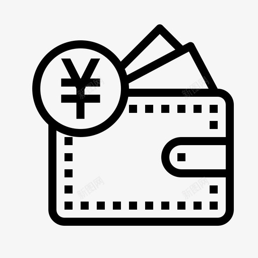 金融货币口袋图标svg_新图网 https://ixintu.com 口袋 日元 货币 金融