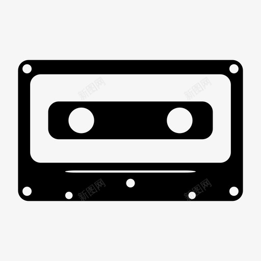 盒式磁带音乐磁带唱片图标svg_新图网 https://ixintu.com 唱片 盒式磁带 音乐磁带