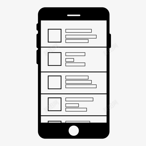 社交媒体源应用程序移动图标svg_新图网 https://ixintu.com 应用程序 社交媒体源 移动 移动线框