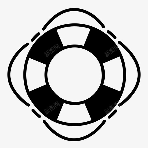 救生圈安全保安图标svg_新图网 https://ixintu.com 保安 安全 救生圈 渔业