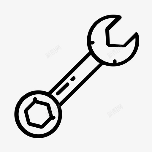 活动扳手施工工具固定装置图标svg_新图网 https://ixintu.com 固定装置 工具 建筑工具 施工工具 活动扳手