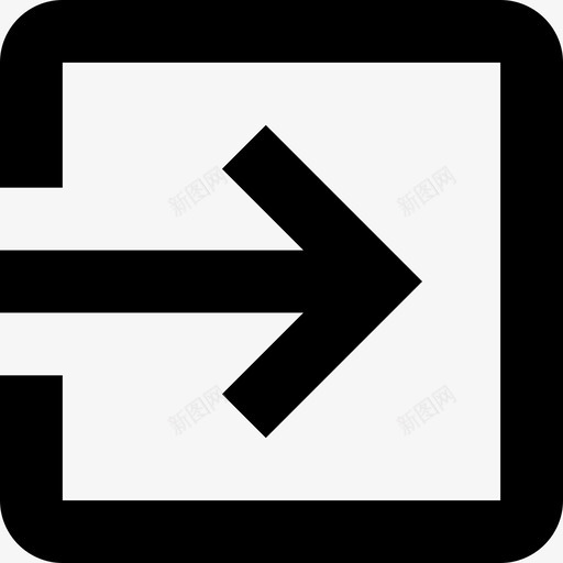 退出应用程序按钮材料单色图标svg_新图网 https://ixintu.com 单色 材料设计 退出应用程序按钮