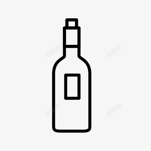 酒瓶酒精玻璃瓶图标svg_新图网 https://ixintu.com 玻璃瓶 酒瓶 酒精 食品饮料
