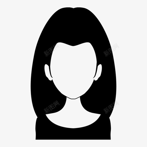 发型头像女人图标svg_新图网 https://ixintu.com 发型 头像 女人 女人发型
