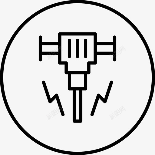 手提钻建筑施工图标svg_新图网 https://ixintu.com 工具 建筑 手 手提钻 施工 钻工