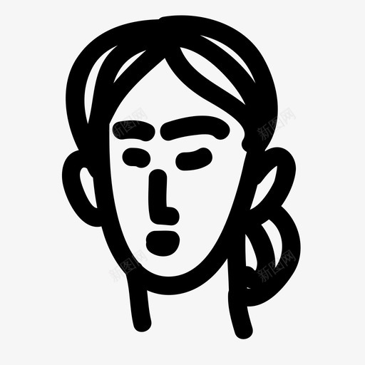 女人化身女孩图标svg_新图网 https://ixintu.com 侧面 化身 女人 女孩