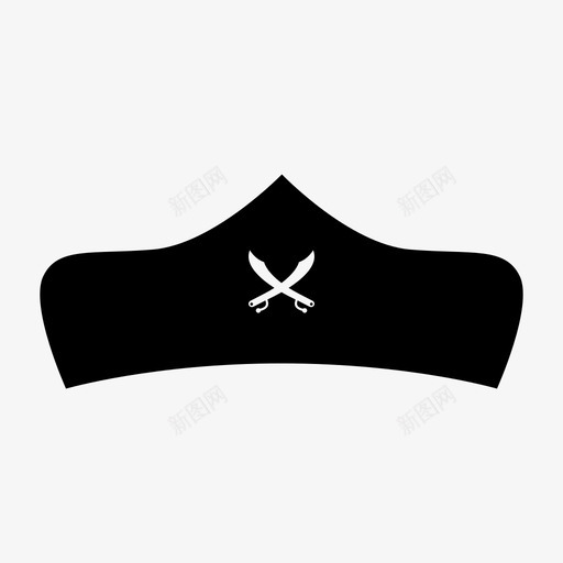 海盗帽头饰海盗图标svg_新图网 https://ixintu.com 头饰 海盗 海盗帽