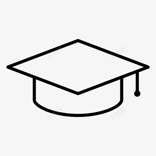 学术帽毕业帽子图标svg_新图网 https://ixintu.com 大学 学术帽 帽子 毕业 混合