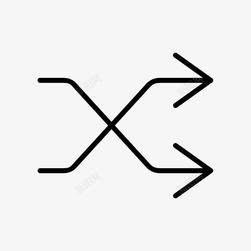 洗牌箭头混合图标svg_新图网 https://ixintu.com 投掷 洗牌 混合 箭头 随机