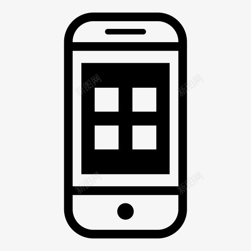 智能手机菜单用户界面智能手机黑色图标svg_新图网 https://ixintu.com 智能手机菜单 智能手机黑色 用户界面