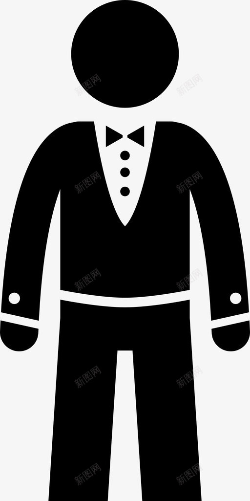 正式服装时尚男士图标svg_新图网 https://ixintu.com 时尚 正式服装 男士 西装 超模