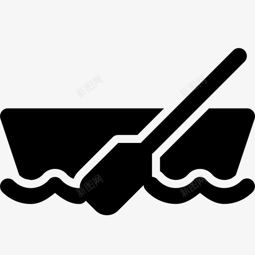 划船海洋生物微小的固体图标svg_新图网 https://ixintu.com 划船 海洋生物微小的固体