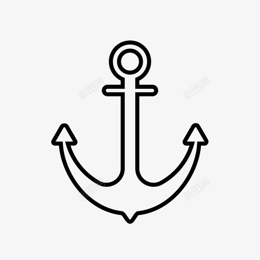锚海夏天图标svg_新图网 https://ixintu.com 夏天 海 锚