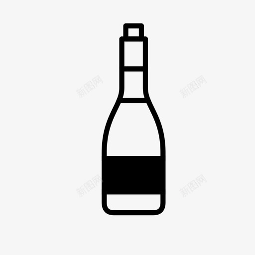 酒瓶酒精玻璃瓶图标svg_新图网 https://ixintu.com 玻璃瓶 酒瓶 酒精 食品饮料