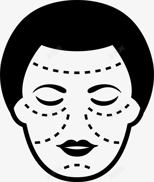 整形外科美容矫正图标svg_新图网 https://ixintu.com 医疗保健 整形外科 矫正 美容 计划 面部