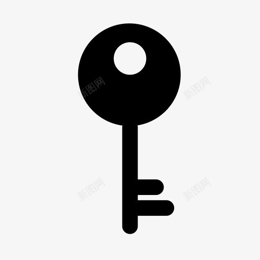 钥匙锁打开图标svg_新图网 https://ixintu.com 安全 打开 钥匙 锁