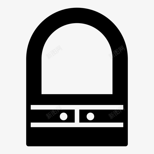 镜子家具房间图标svg_新图网 https://ixintu.com 家具 家具ii 房间 梳妆台 镜子