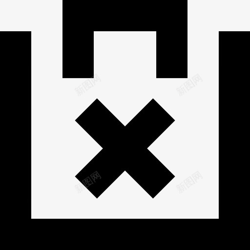 购物删除包电子商务图标svg_新图网 https://ixintu.com 包 方形体验 电子商务 购物删除 项目
