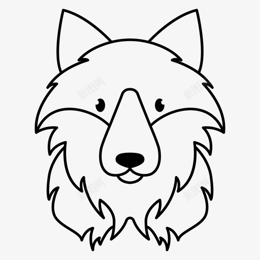 宠物动物狗图标svg_新图网 https://ixintu.com 动物 宠物 捕食者 狐狸 狗 狼