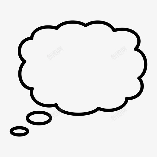 思考泡泡云图标svg_新图网 https://ixintu.com 云 信息 思想 思考 梦 泡泡 留言框