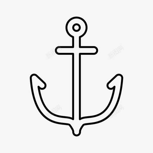 锚船水手图标svg_新图网 https://ixintu.com 夏天 大海 水手 船 锚