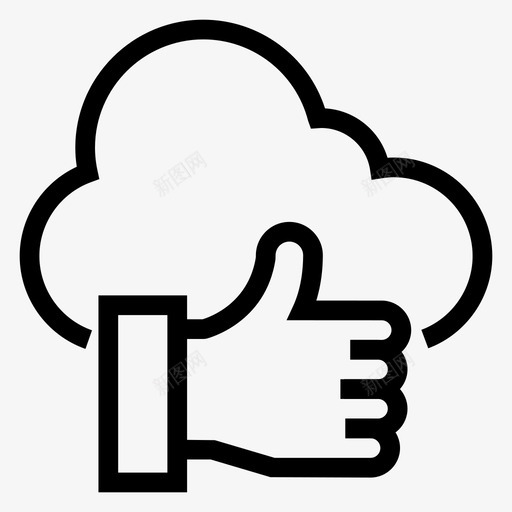 云状计算收藏夹图标svg_新图网 https://ixintu.com 云状 云计算线图标 天气 收藏夹 计算
