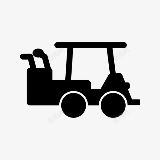 高尔夫球车电动交通工具图标svg_新图网 https://ixintu.com 交通工具 电动 高尔夫球车