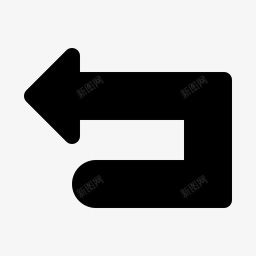 后退箭头u形转弯图标svg_新图网 https://ixintu.com u形转弯 其他 后退 箭头
