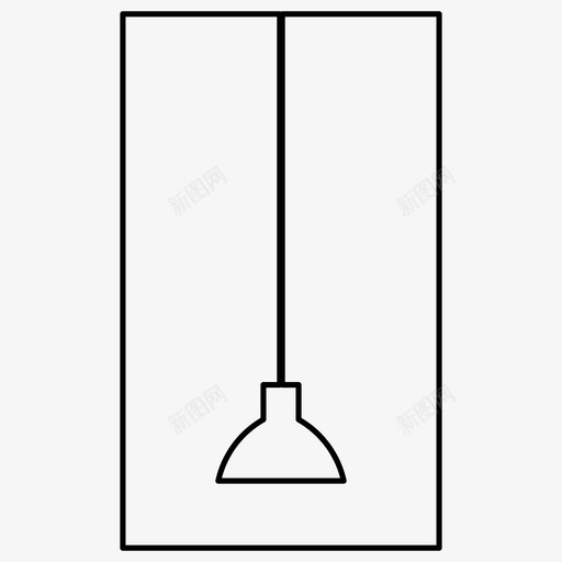 灯家房子图标svg_新图网 https://ixintu.com 客厅 家 房子 灯