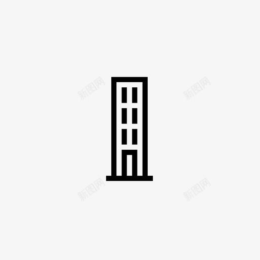 联排别墅公寓建筑物图标svg_新图网 https://ixintu.com 公寓 建筑物 联排别墅