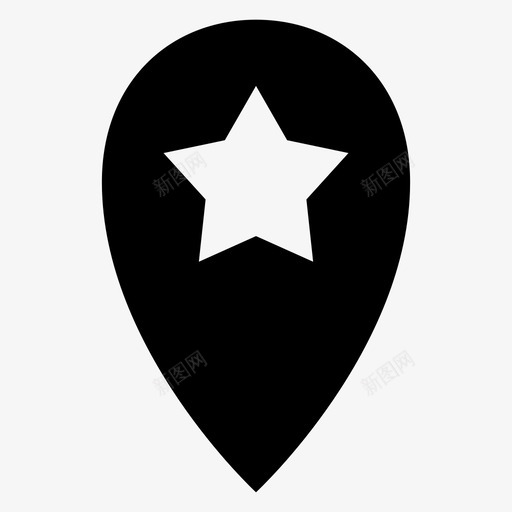 位置最喜欢的位置地图引脚图标svg_新图网 https://ixintu.com 位置 地图引脚 导航 搜索引擎优化营销符号图标 星 最喜欢的位置 标记