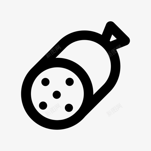 香肠食用食品图标svg_新图网 https://ixintu.com 意大利香肠 概要收藏 肉 食品 食用 香肠