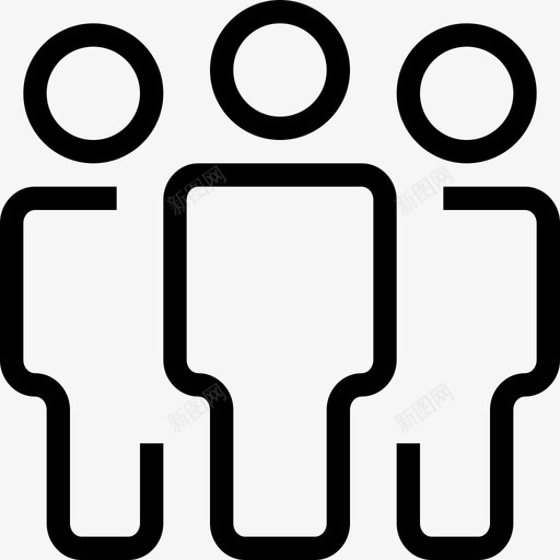 用户组社区群组图标svg_新图网 https://ixintu.com sharpicons24px网格1px笔划 团队 用户组 社区 群组