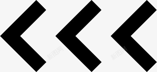 左V形V形三箭头图标svg_新图网 https://ixintu.com V形 三V形 三箭头 左V形