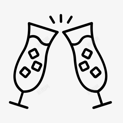 喝酒庆祝干杯图标svg_新图网 https://ixintu.com 喝酒 干杯 庆祝 祝酒 聚会