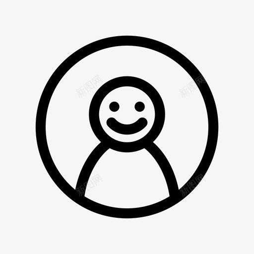 快乐用户帐户情感图标svg_新图网 https://ixintu.com 帐户 快乐用户 情感
