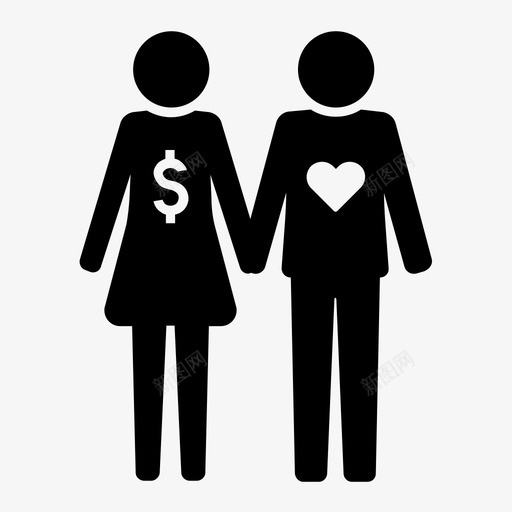 金钱爱情假爱情谎言图标svg_新图网 https://ixintu.com 假爱情 关系 家庭 谎言 财富 金钱爱情