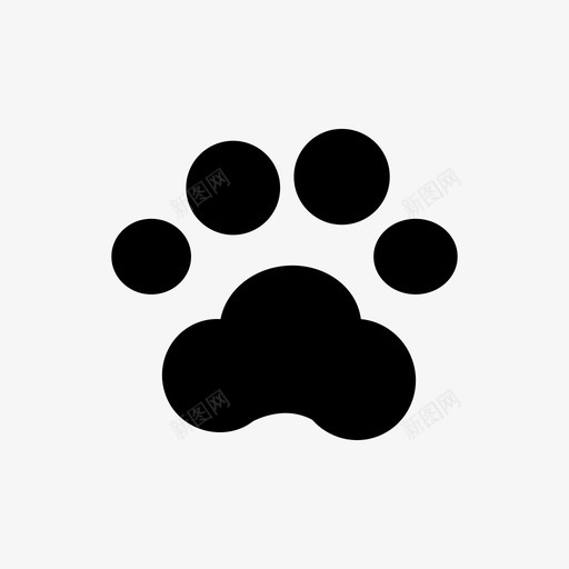 爪印动物猫图标svg_新图网 https://ixintu.com 动物 爪印 猫 脚印