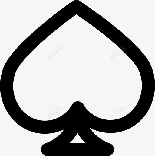 黑桃扑克牌图标svg_新图网 https://ixintu.com 扑克牌 黑桃