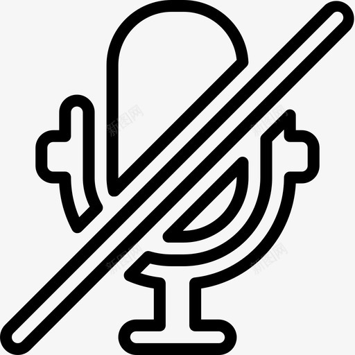 静音麦克风麦克风声音图标svg_新图网 https://ixintu.com 停止 基本轮廓集合 声音 静音麦克风 麦克风