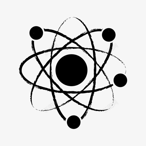 原子核反应图标svg_新图网 https://ixintu.com 原子 反应 核 科学