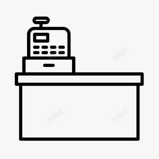 结账收银机收银台图标svg_新图网 https://ixintu.com 收银台 收银机 杂货店 结账 购物 超市