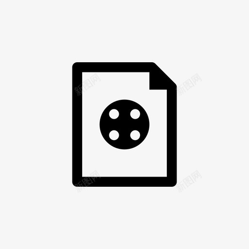 视频文件通信厚图标svg_新图网 https://ixintu.com 视频文件 通信厚
