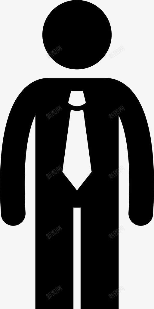 员工领带办公室职位图标svg_新图网 https://ixintu.com 办公室职位 员工 领带