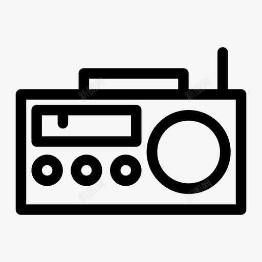 收音机古董听图标svg_新图网 https://ixintu.com 古董 听 复古 收音机 音乐