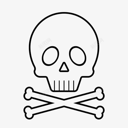 头骨危险快乐罗杰图标svg_新图网 https://ixintu.com 危险 头骨 快乐罗杰