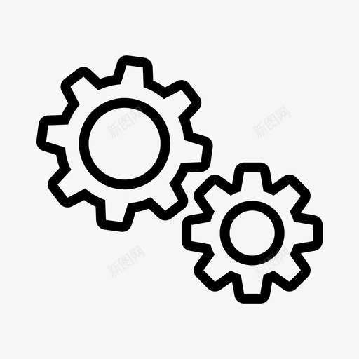 齿轮功能机器图标svg_新图网 https://ixintu.com 功能 机器 系统 过程 齿轮