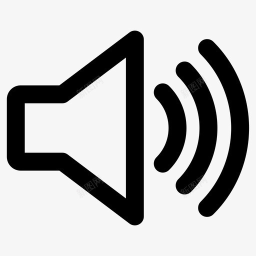 扬声器高声音打开图标svg_新图网 https://ixintu.com 声音打开 扬声器 音量 高