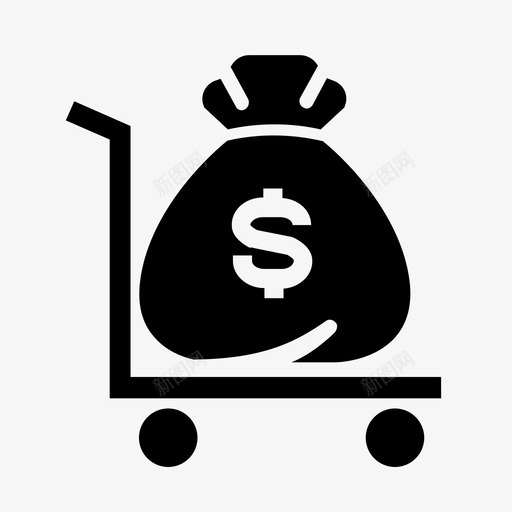 钱袋现金货币图标svg_新图网 https://ixintu.com 现金 硬币金融符号固体风格 美元 货币 钱袋